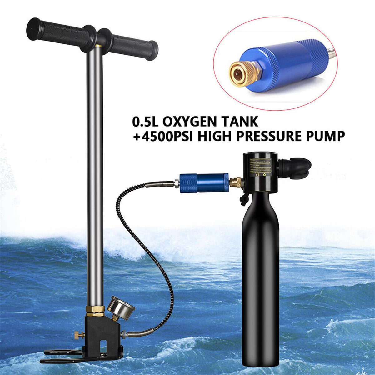 0.5L Oxygen Cylinder Tank Diving Equipment R59394