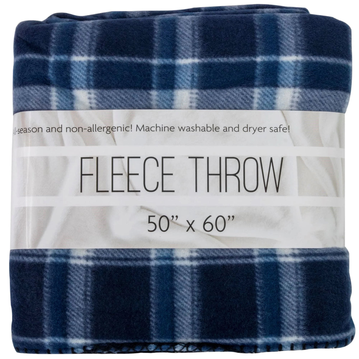 24 Pack 60”L x 50”W Plaid Fleece Throw Blankets B27254
