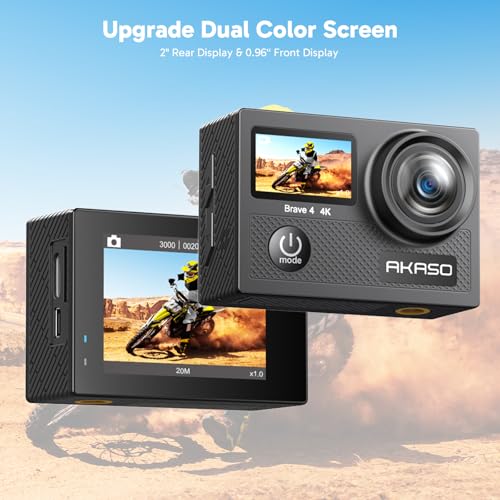 4K30 20MP Ultra HD EIS 131ft Underwater Action Camera with Selfie Stick Tripod and Carrying Case I6546