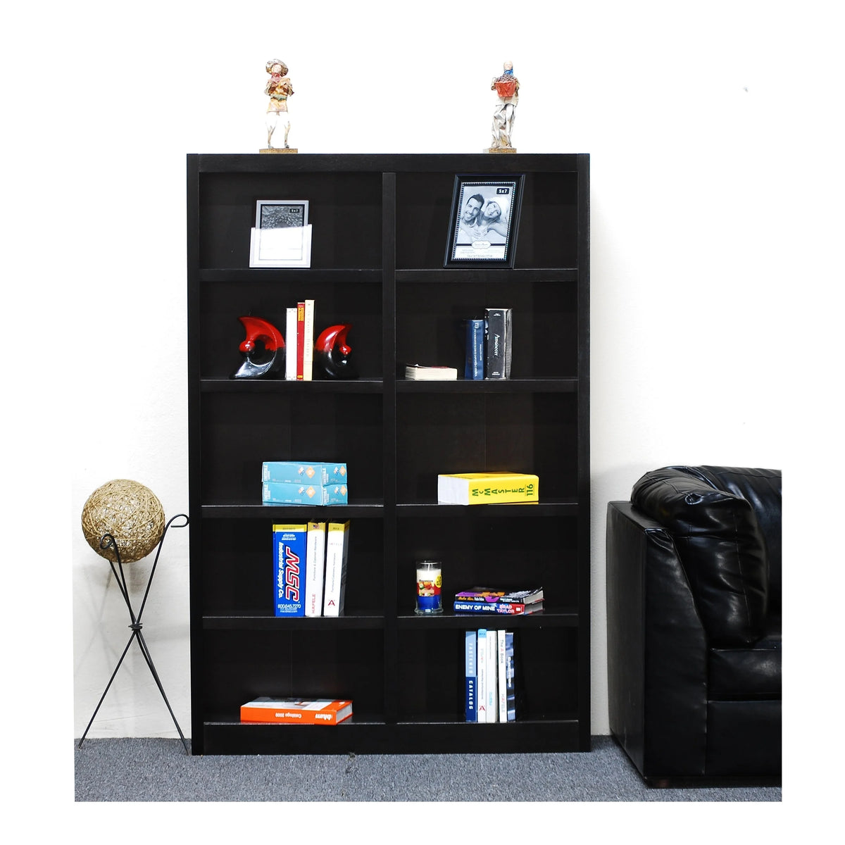 10 Shelf Espresso Wood Bookcase J5959