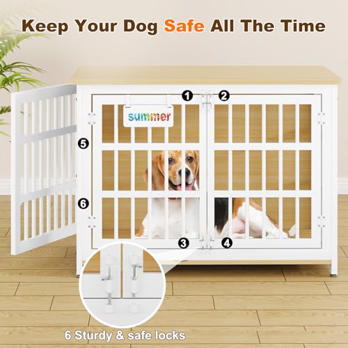 48"/42"/33" Dog Crate Furniture with Name Tag L18152