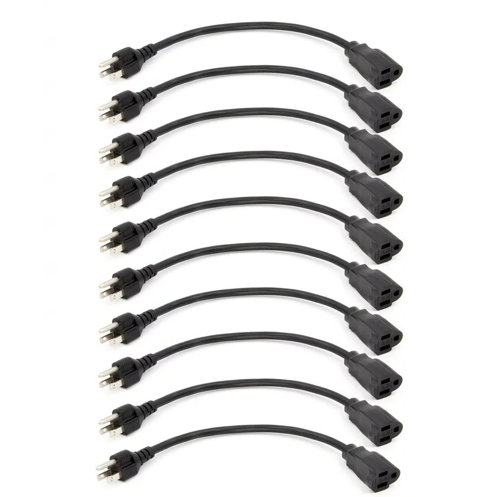 10 Packs Power Extension Cord 16 AWG UL Listed R8781