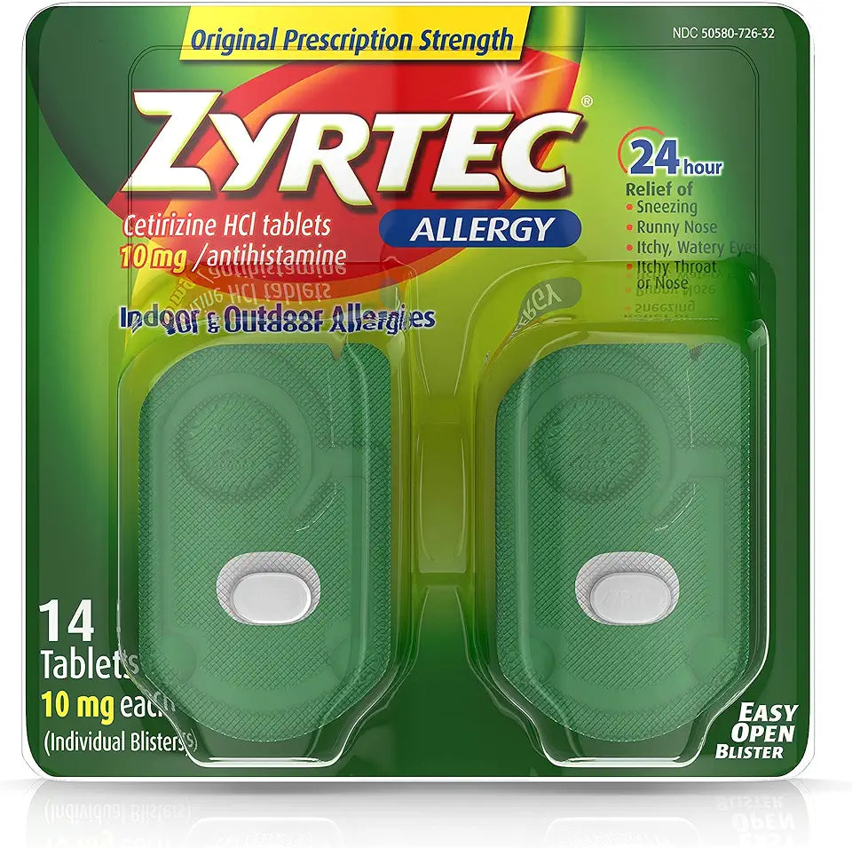 10 mg Cetirizine HCl Allergy Relief Tablets 14 ct S346651