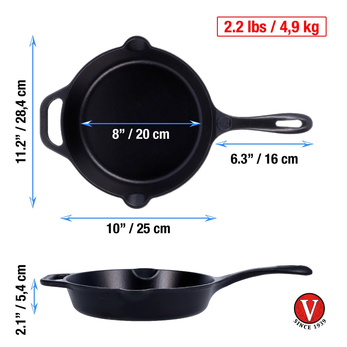 10-Inch Seasoned Cast Iron Skillet P9620